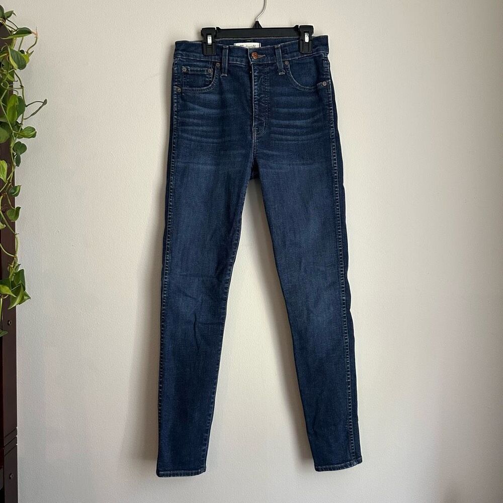 Madewell 10" High Rise Skinny Jeans in Hayes Wash Dark Denim size 27